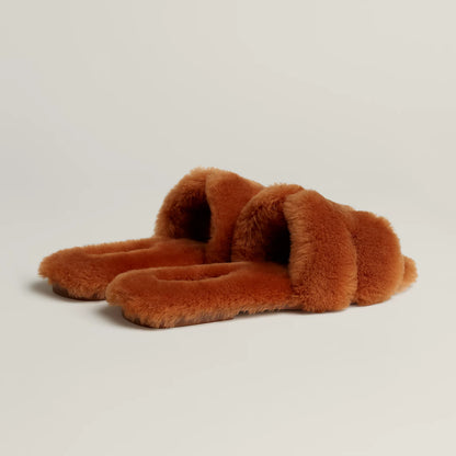 H. Shearling Slides