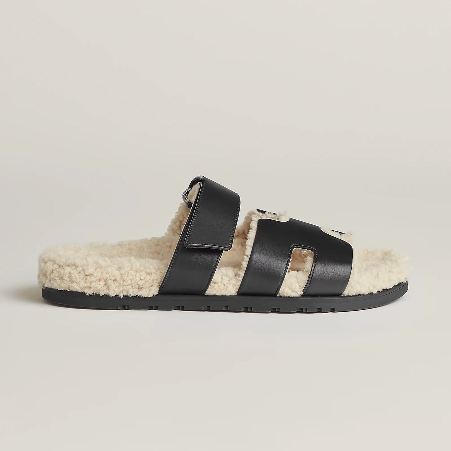 Hermes Chypre Shearling Sandals