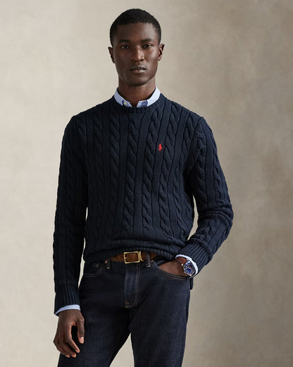 Polo Cable Knit Sweater