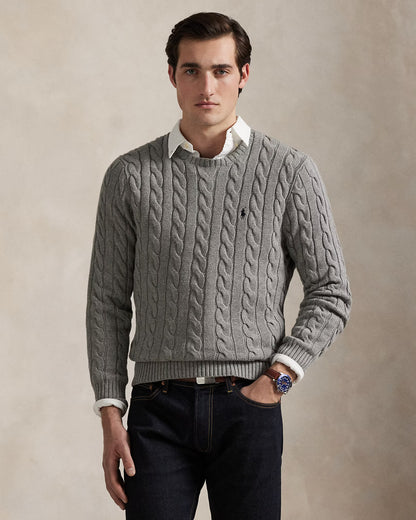 Polo Cable Knit Sweater