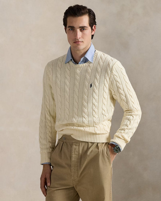 Polo Cable Knit Sweater